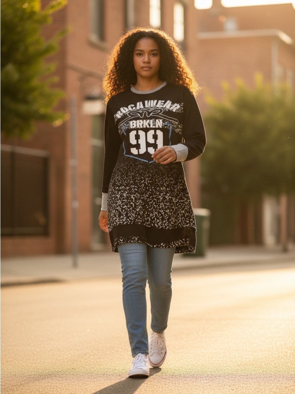 Rocawear 'BRKLN 99' Long Sweatshirt Dress